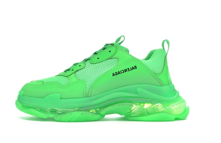 BLG - TRIPLE S NEON GREEN CLEAR SOLE - dripquality.com